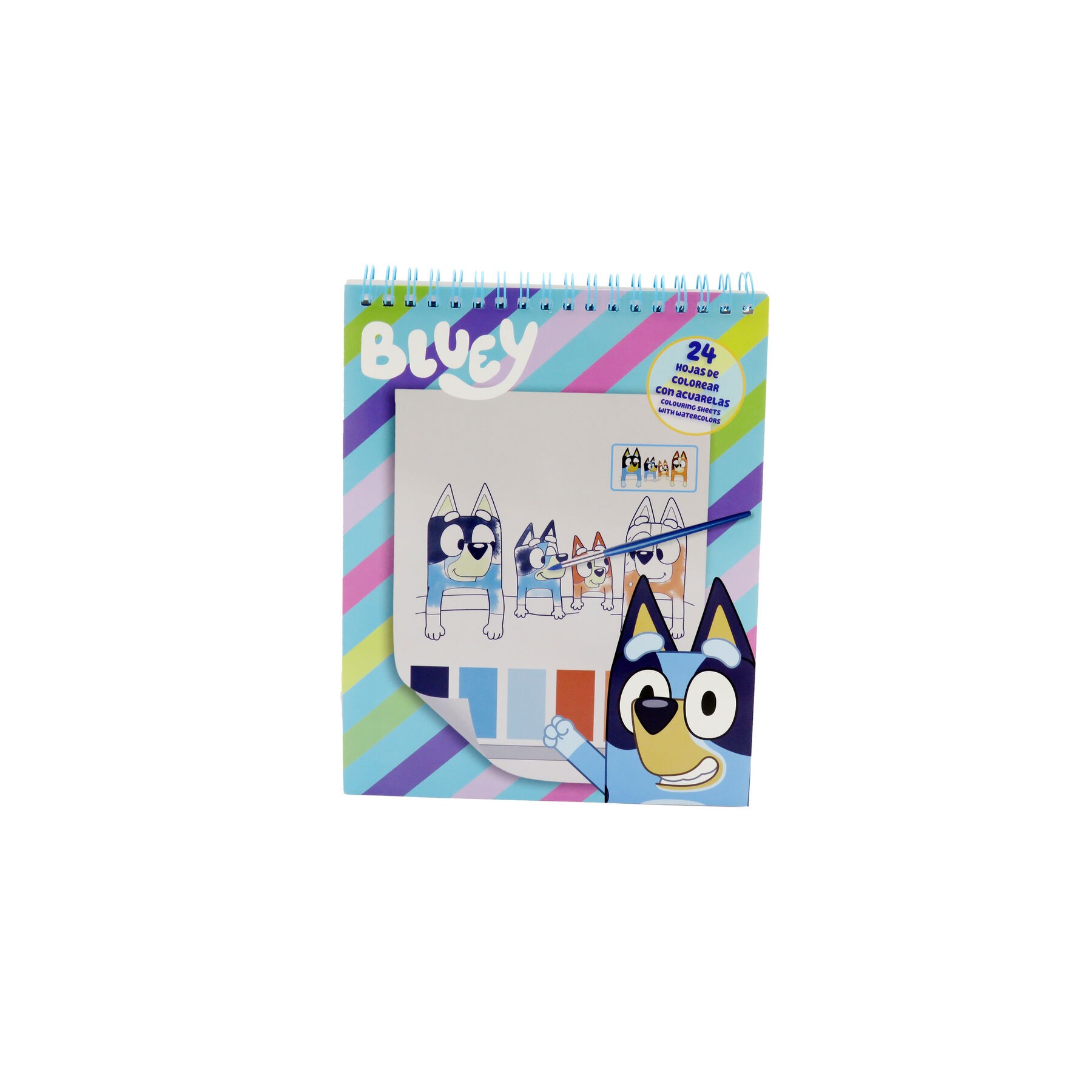Cuaderno coloreable acuarelas Bluey