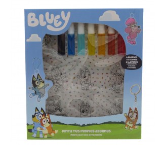 Set coloreable colgadores decorativos Bluey