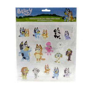 Pegatinas gel ventana Bluey