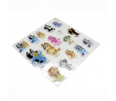 Pegatinas gel ventana Bluey