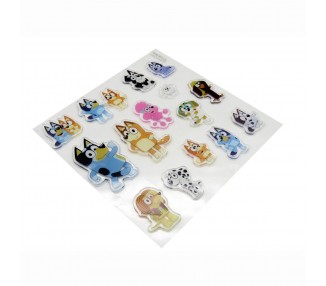 Pegatinas gel ventana Bluey
