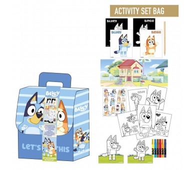 Mochila set coloreable Bluey