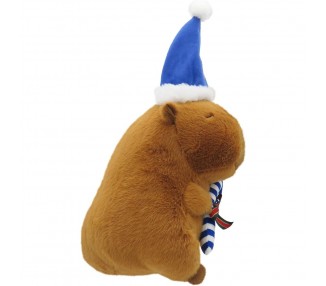 Peluche capibara gorro de papa noel Real Madrid 35cm