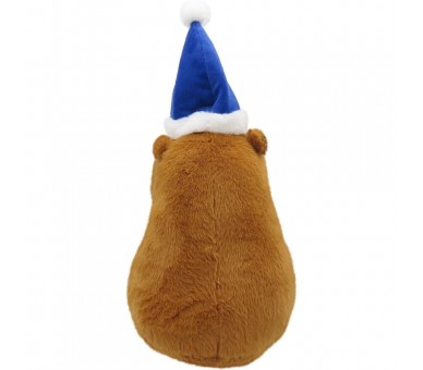 Peluche capibara gorro de papa noel Real Madrid 35cm
