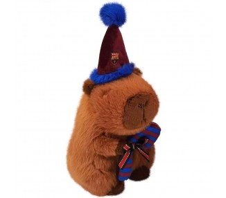 Peluche capibara gorro de papa noel FC Barcelona 20cm