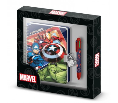 Diario + Boligrafo Los Vengadores Avengers Marvel