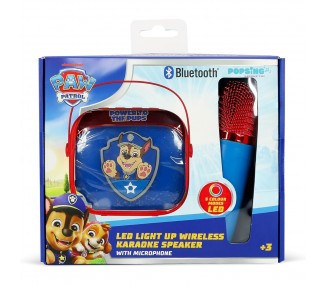 Altavoz y Micro Karaoke LED Patrulla Canina Paw Patrol