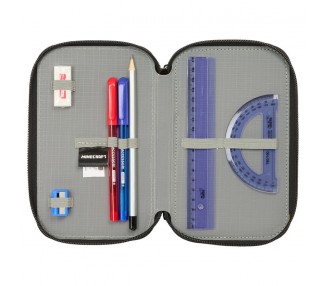 Plumier Minecraft triple 37pzs