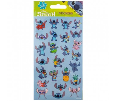 Pegatinas reutilizables Stitch Disney 25pzs