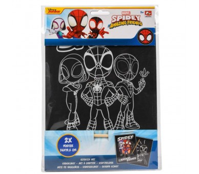 Set papeleria Scratch Art Spiderman Marvel
