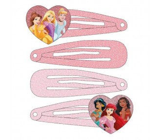 Blister 4 horquillas Princesas Disney