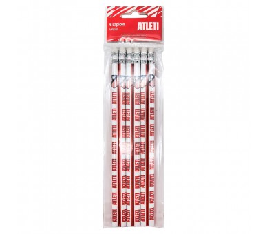 Blister 6 lapices Atletico de Madrid