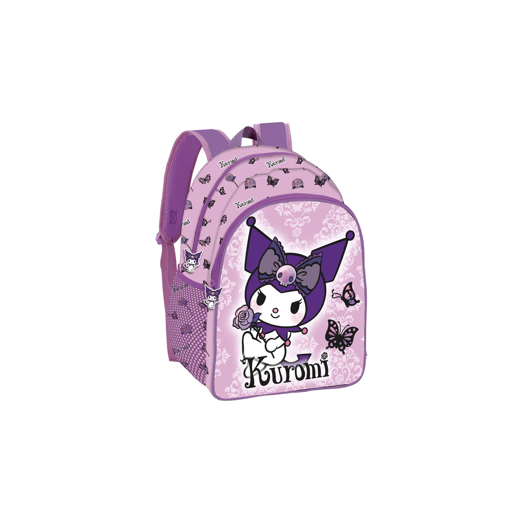 Mochila Purple Kuromi Hello Kitty 40cm