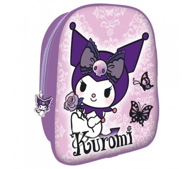 Mochila Purple Kuromi Hello Kitty 30cm