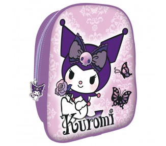 Mochila Purple Kuromi Hello Kitty 30cm