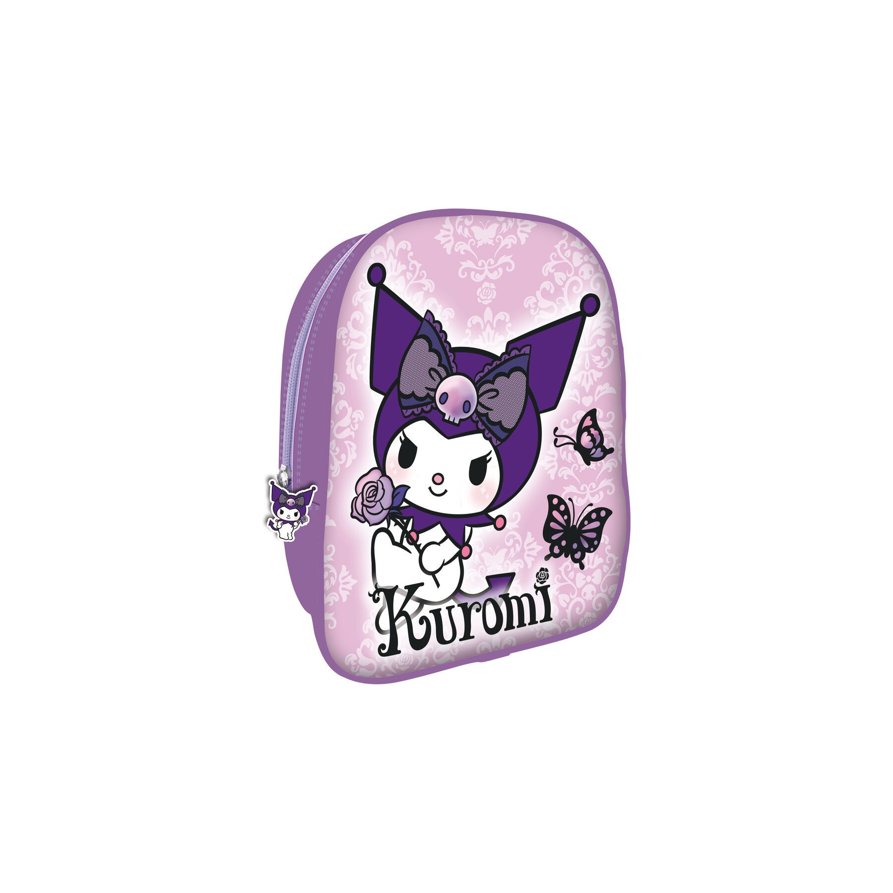Mochila Purple Kuromi Hello Kitty 30cm