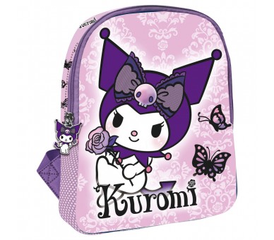 Mochila Purple Kuromi Hello Kitty 30cm