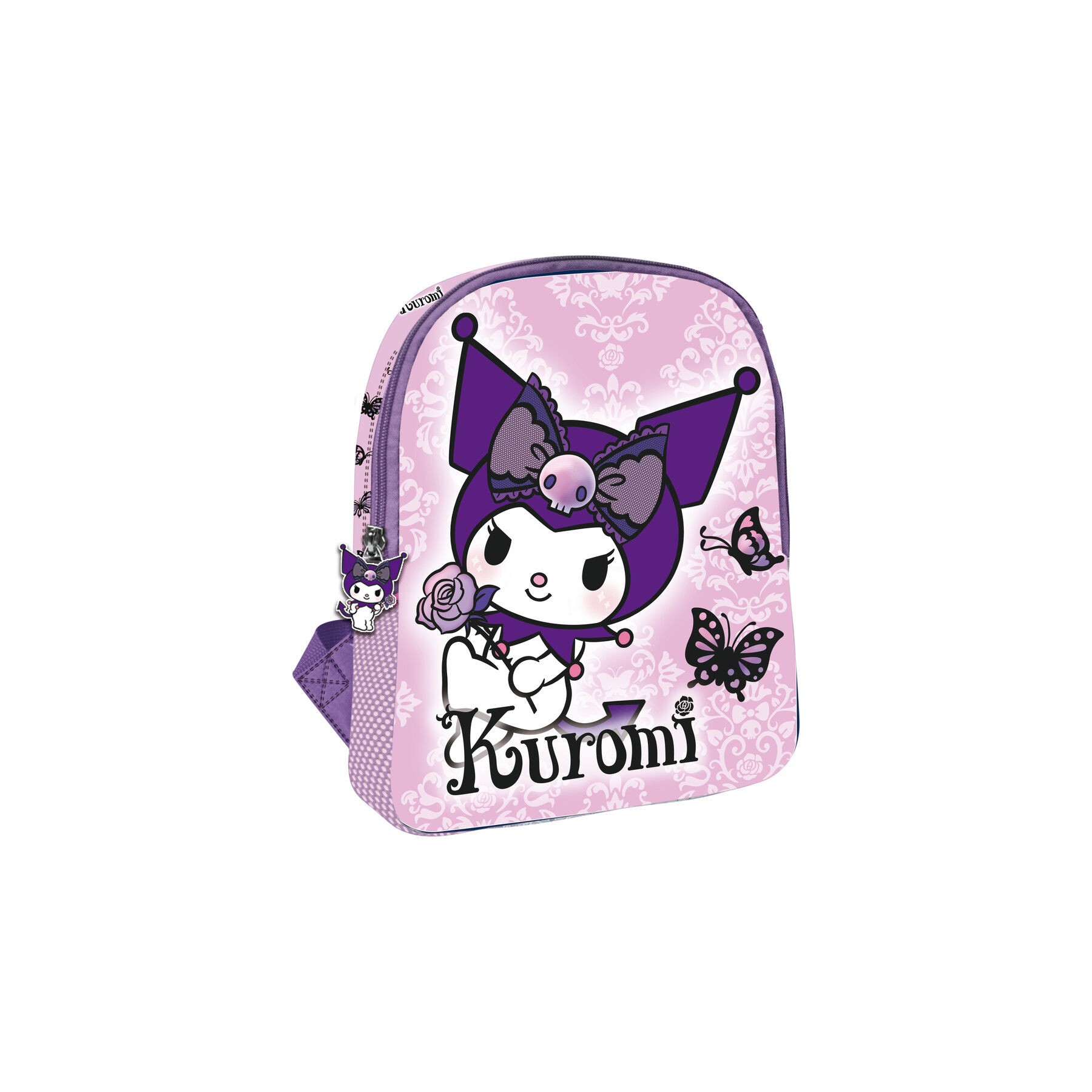 Mochila Purple Kuromi Hello Kitty 30cm