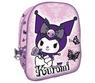 Mochila Purple Kuromi Hello Kitty 26cm