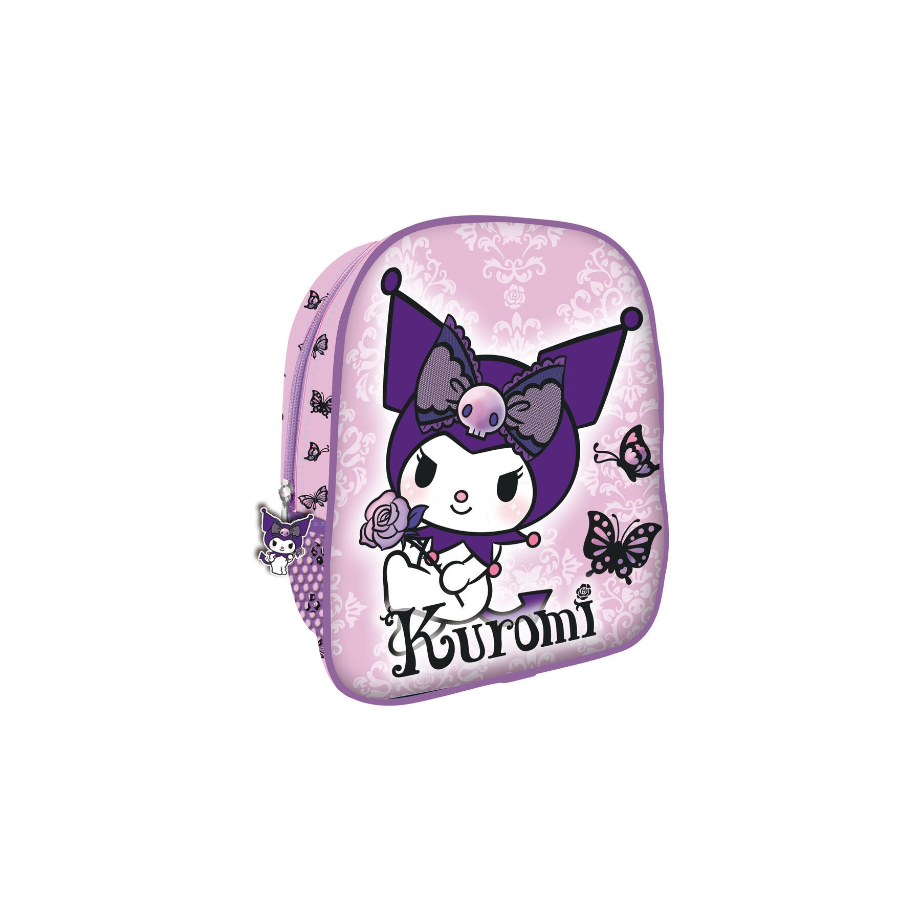 Mochila Purple Kuromi Hello Kitty 26cm