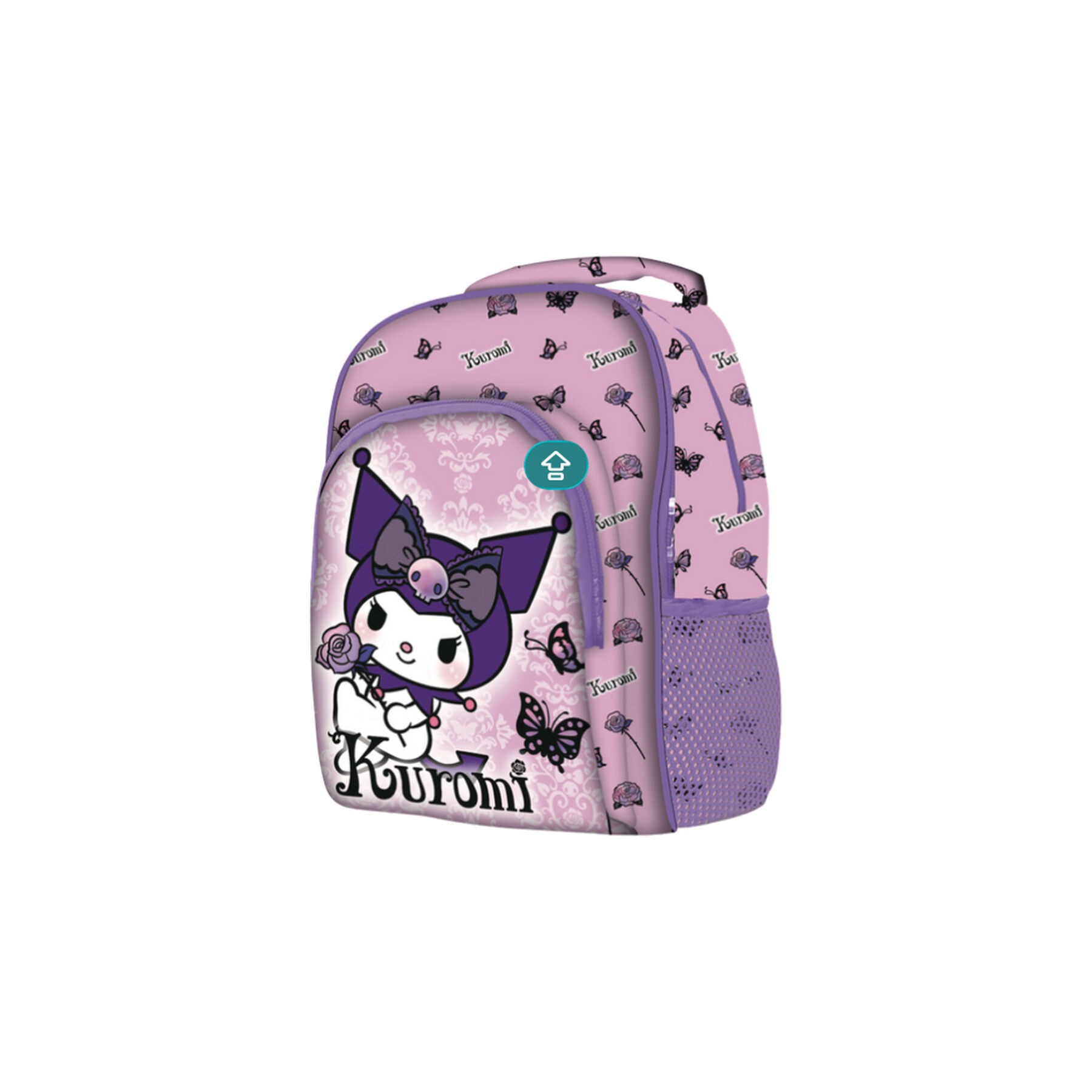 Mochila Purple Kuromi Hello Kitty 42cm