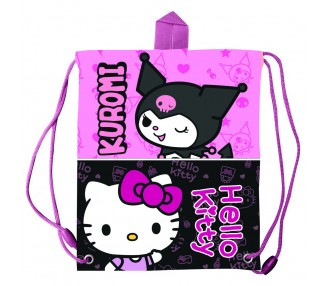 Saco merienda Kuromi & Hello Kitty 30cm