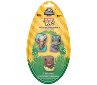 Blister 3 figuras Pocket POP Egg Jurassic World