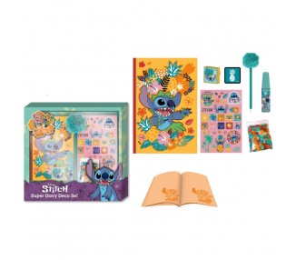Set Decoracion Diario Stitch Disney
