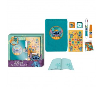 Set Decoracion Diario Stitch Disney