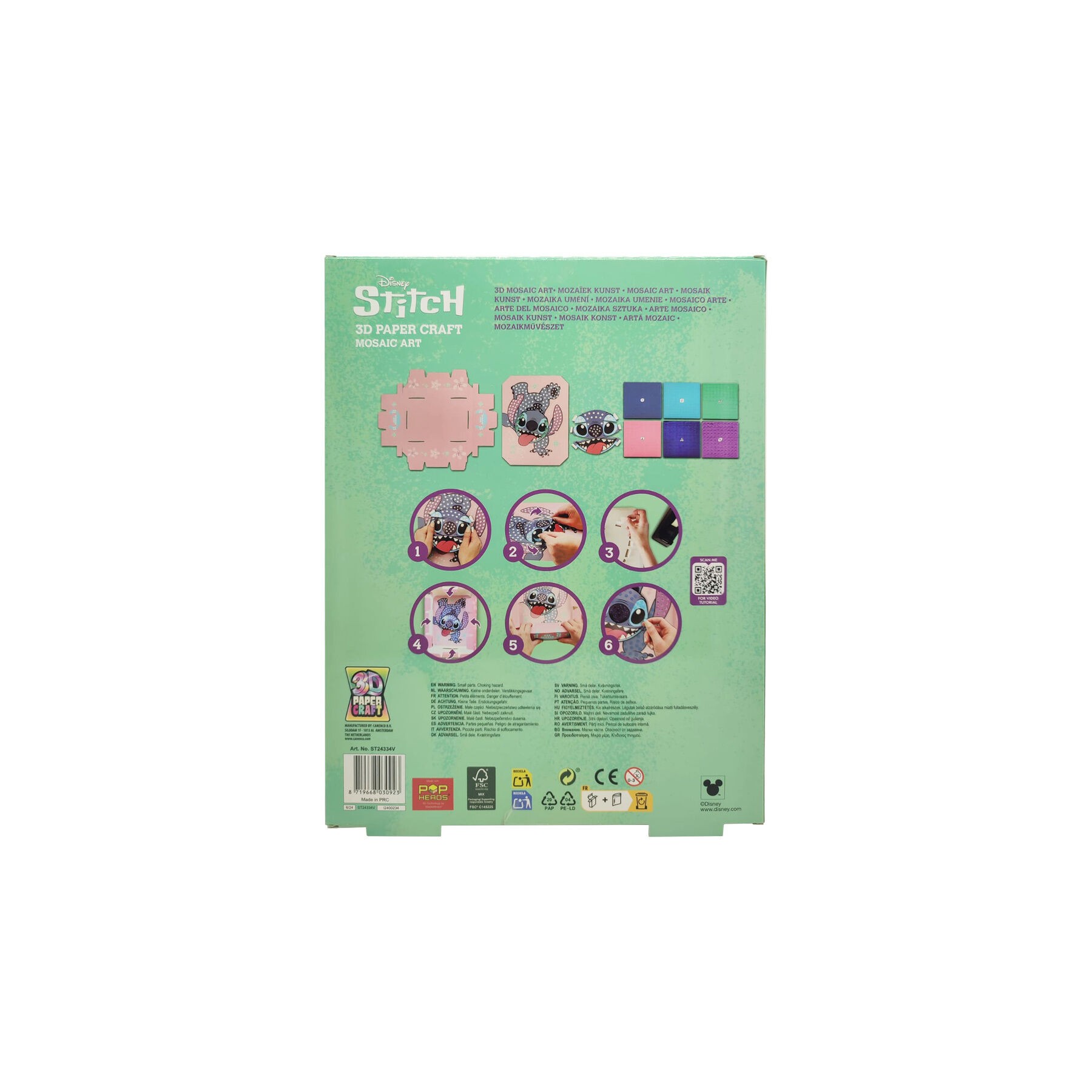 Manualidad papel 3D Stitch Disney