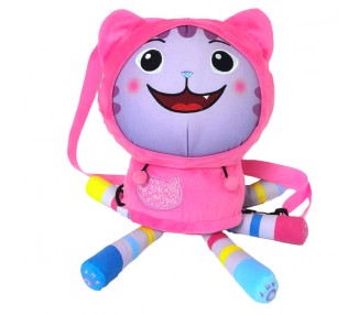 Mochila peluche DJ Capucha La Casa de Muñecas de Gabby 38cm