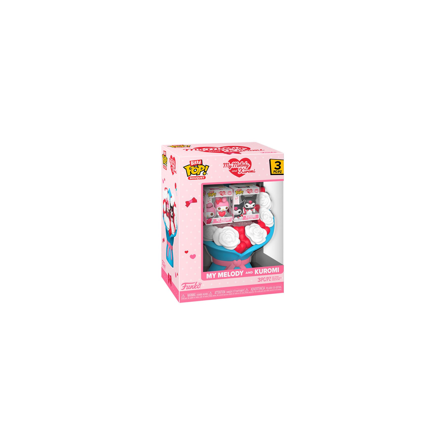 Figura Bitty POP Bouquet Hello Kitty My Melody and Kuromi San Valentin