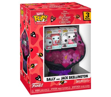 Figura Bitty POP Bouquet Disney Pesadilla Antes de Navidad Sally And Jack Skellington San Valentin