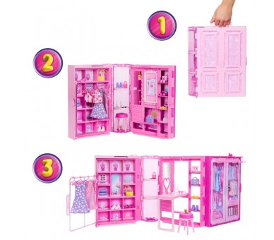 Muñeca Barbie con armario Barbie