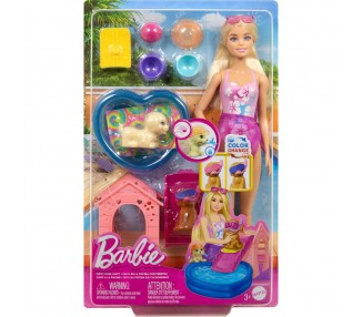 Muñeca Piscina Perritos Barbie