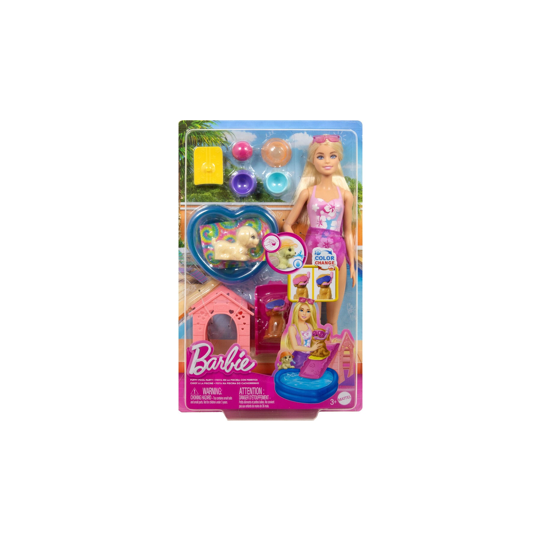 Muñeca Piscina Perritos Barbie