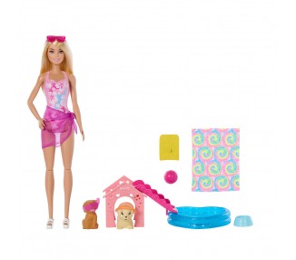 Muñeca Piscina Perritos Barbie
