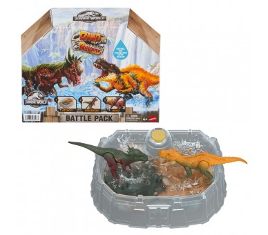 Set 2 Dinosaurios Dino Reveal Battle Pack Jurassic World surtido