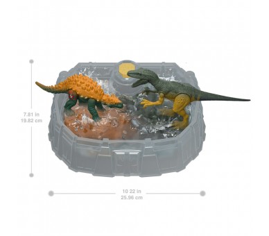 Set 2 Dinosaurios Dino Reveal Battle Pack Jurassic World surtido