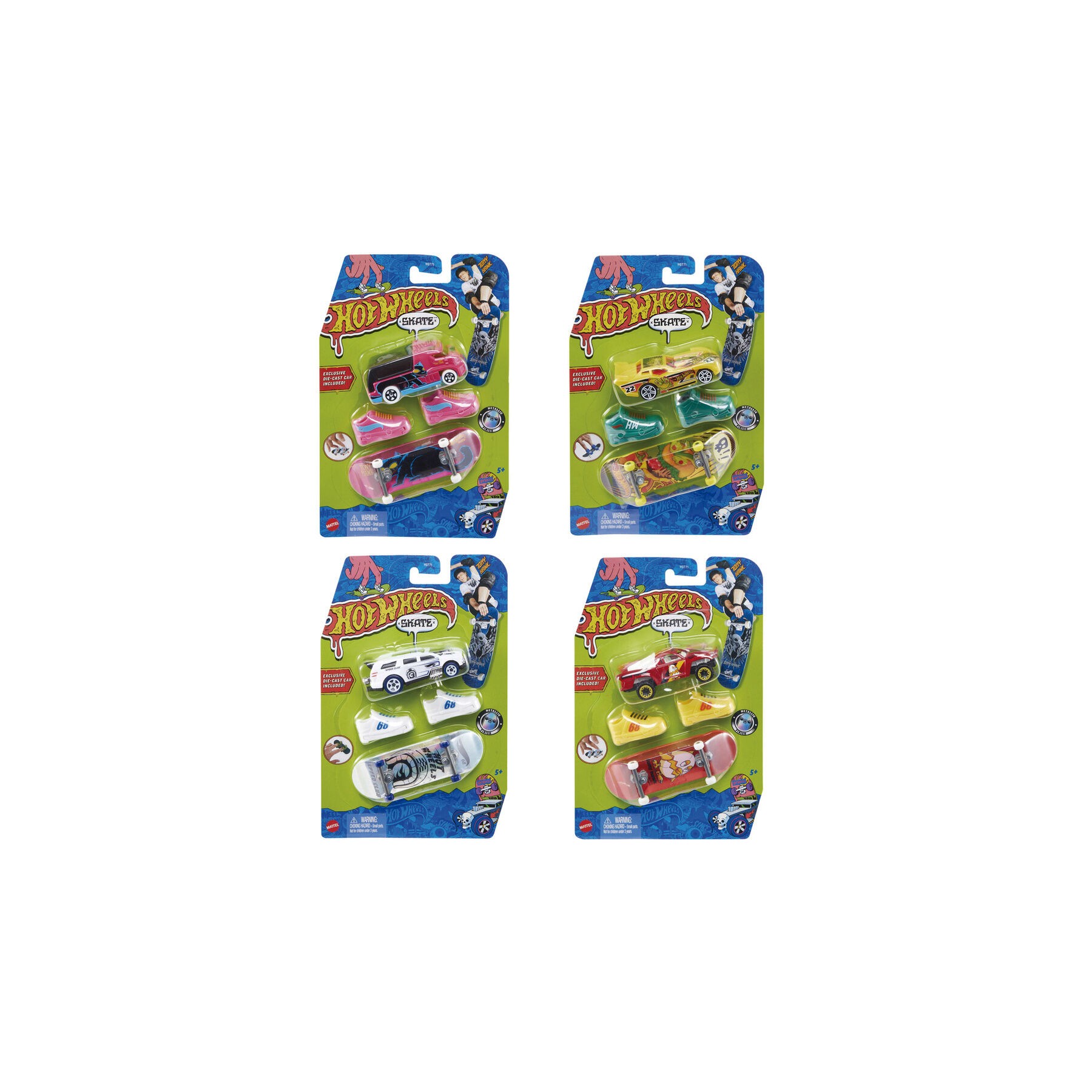 Skate + Coche Hot Wheels surtido
