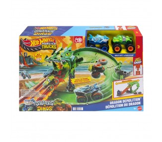 Pista Dragon Destruction Monster Trucks Hot Wheels
