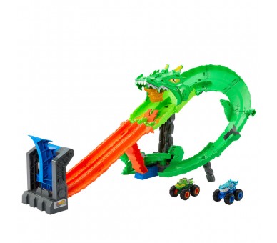 Pista Dragon Destruction Monster Trucks Hot Wheels