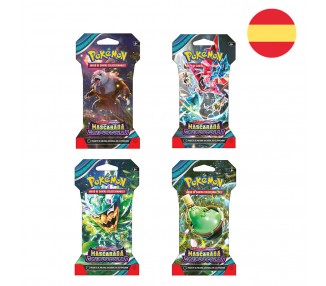 Sobre cartas Mascarada Crepuscular Escarlata y Purpura Pokemon Español