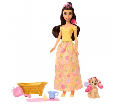 Muñeca Bella Baña y Cepilla al Perrito La Bella y la Bestia Disney