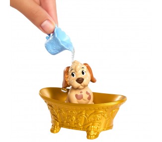 Muñeca Bella Baña y Cepilla al Perrito La Bella y la Bestia Disney