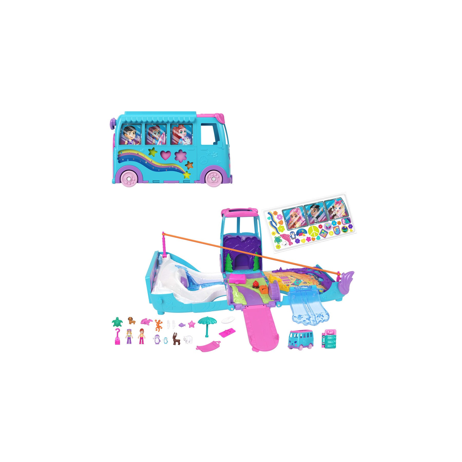 Estuche Furgoneta Aventura Animal Polly Pocket