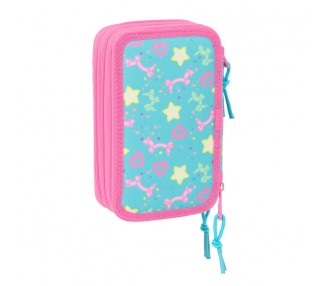 Plumier Confetti La Casa de Muñecas de Gabby triple 37pzs