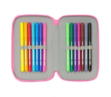 Plumier Confetti La Casa de Muñecas de Gabby triple 37pzs