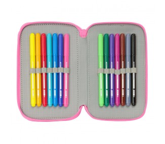 Plumier Confetti La Casa de Muñecas de Gabby triple 37pzs