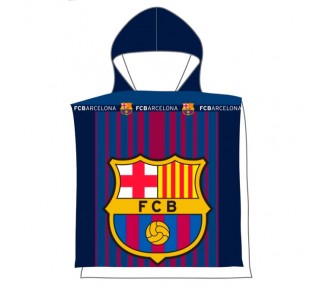 Poncho toalla FC Barcelona microfibra